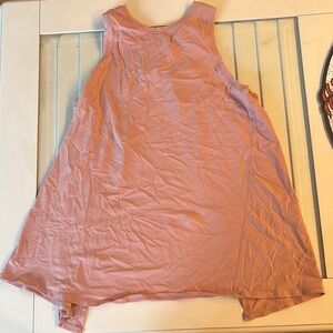 Pink Lululemon tank top with tie back